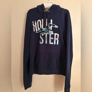 Hollister Dark Blue Sweatshirt with Logo
